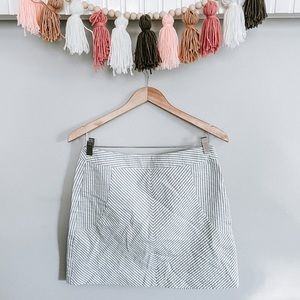 Sandro Cotton Seersucker Striped Skirt 6